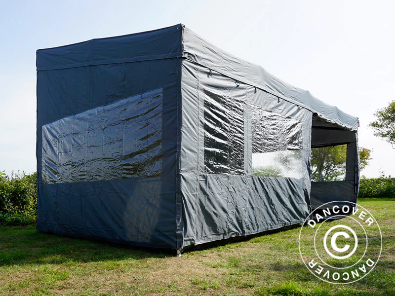 Snabbtält FleXtents PRO Trapezo 3x6m Grå, inkl. 4 sidor - Image 15