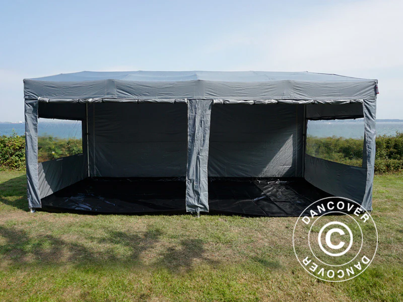 Snabbtält FleXtents PRO Trapezo 3x6m Grå, inkl. 4 sidor - Image 16