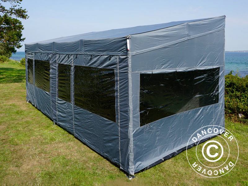 Snabbtält FleXtents PRO Trapezo 3x6m Grå, inkl. 4 sidor - Image 20