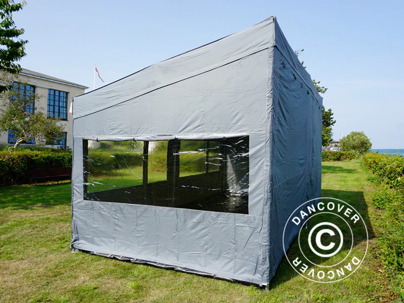 Snabbtält FleXtents PRO Trapezo 3x6m Grå, inkl. 4 sidor - Image 21