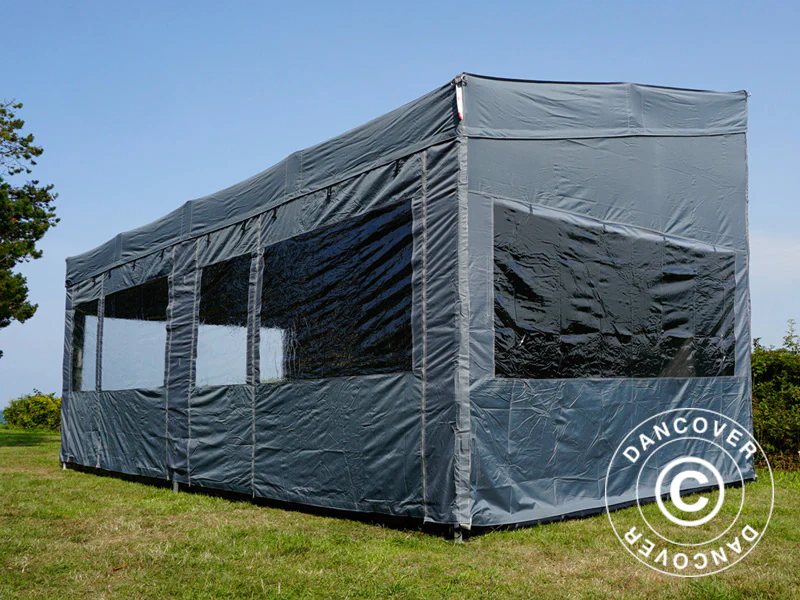 Snabbtält FleXtents PRO Trapezo 3x6m Grå, inkl. 4 sidor - Image 23