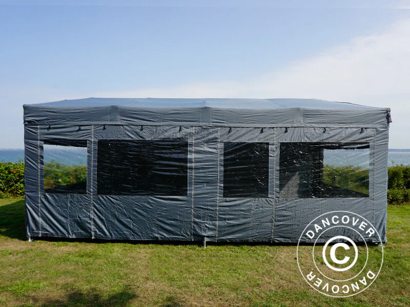 Snabbtält FleXtents PRO Trapezo 3x6m Grå, inkl. 4 sidor - Image 24