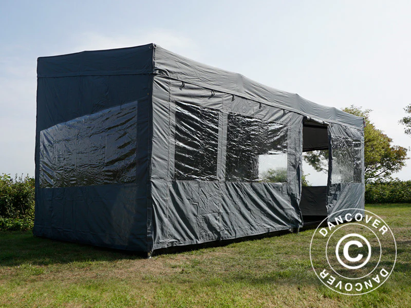 Snabbtält FleXtents PRO Trapezo 3x6m Grå, inkl. 4 sidor - Image 28