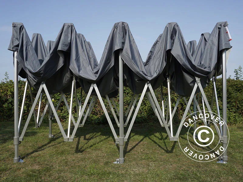 Snabbtält FleXtents PRO Trapezo 3x6m Grå, inkl. 4 sidor - Image 3