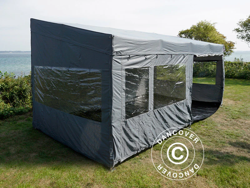 Snabbtält FleXtents PRO Trapezo 3x6m Grå, inkl. 4 sidor - Image 30