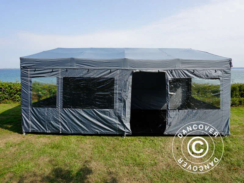Snabbtält FleXtents PRO Trapezo 3x6m Grå, inkl. 4 sidor - Image 37