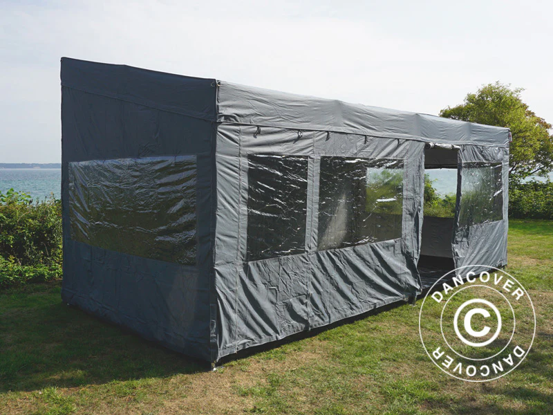 Snabbtält FleXtents PRO Trapezo 3x6m Grå, inkl. 4 sidor - Image 38