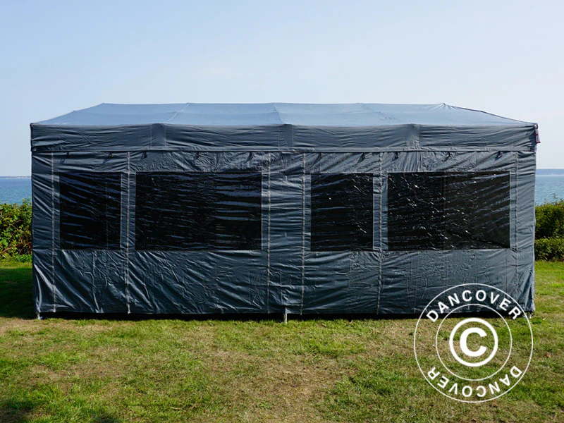 Snabbtält FleXtents PRO Trapezo 3x6m Grå, inkl. 4 sidor - Image 4