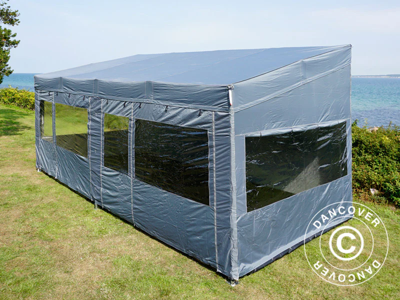 Snabbtält FleXtents PRO Trapezo 3x6m Grå, inkl. 4 sidor - Image 40
