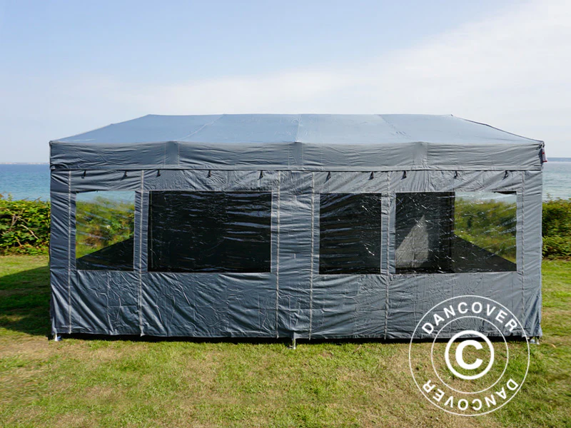 Snabbtält FleXtents PRO Trapezo 3x6m Grå, inkl. 4 sidor - Image 41
