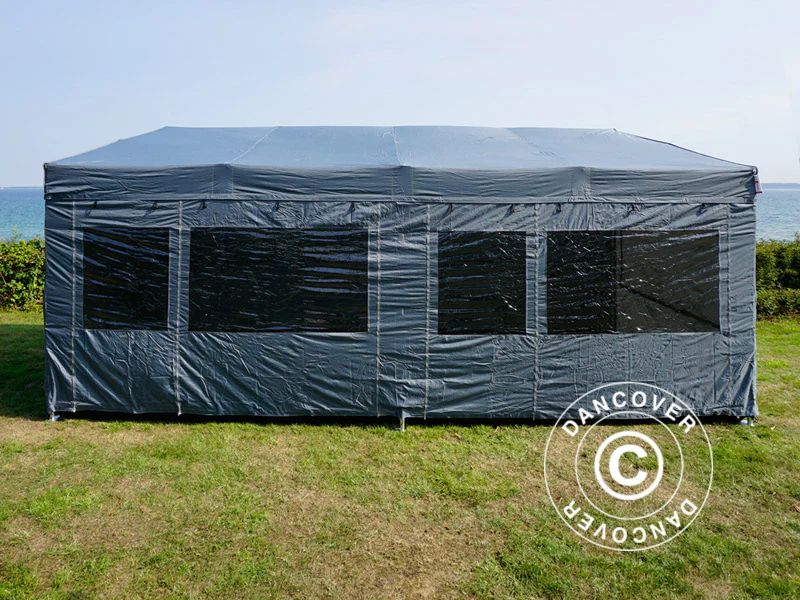 Snabbtält FleXtents PRO Trapezo 3x6m Grå, inkl. 4 sidor - Image 45