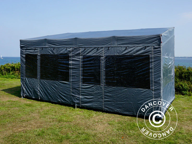Snabbtält FleXtents PRO Trapezo 3x6m Grå, inkl. 4 sidor - Image 46