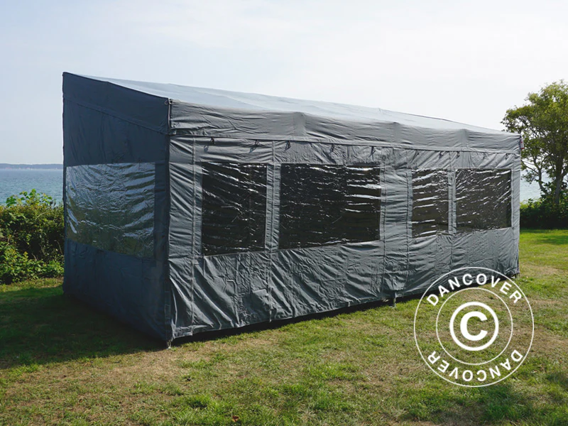 Snabbtält FleXtents PRO Trapezo 3x6m Grå, inkl. 4 sidor - Image 52