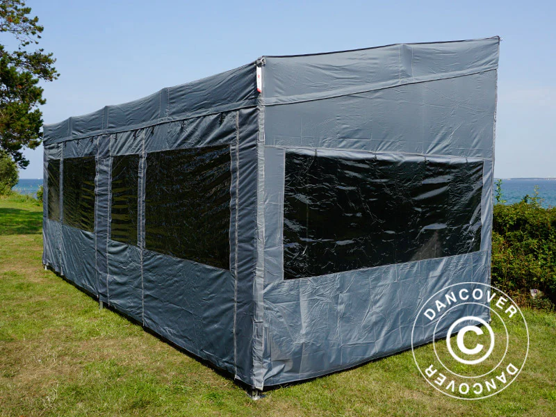 Snabbtält FleXtents PRO Trapezo 3x6m Grå, inkl. 4 sidor - Image 55