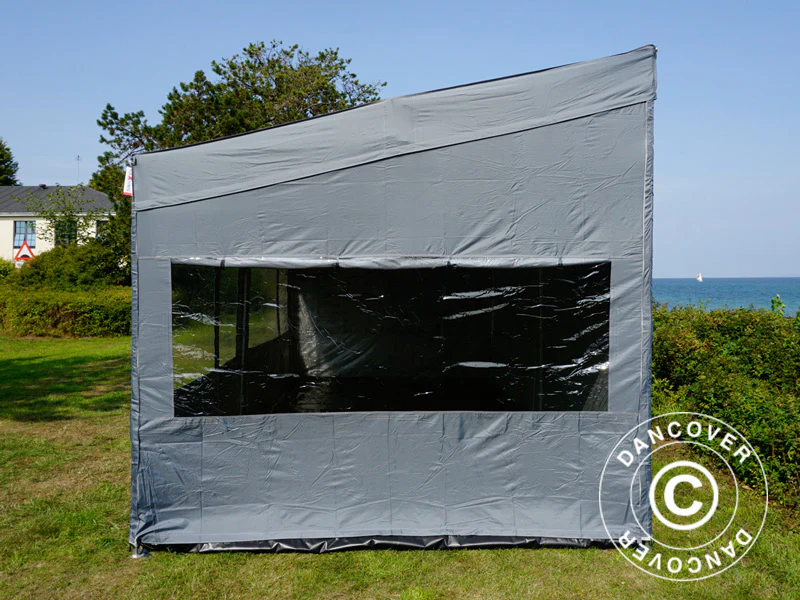 Snabbtält FleXtents PRO Trapezo 3x6m Grå, inkl. 4 sidor - Image 6