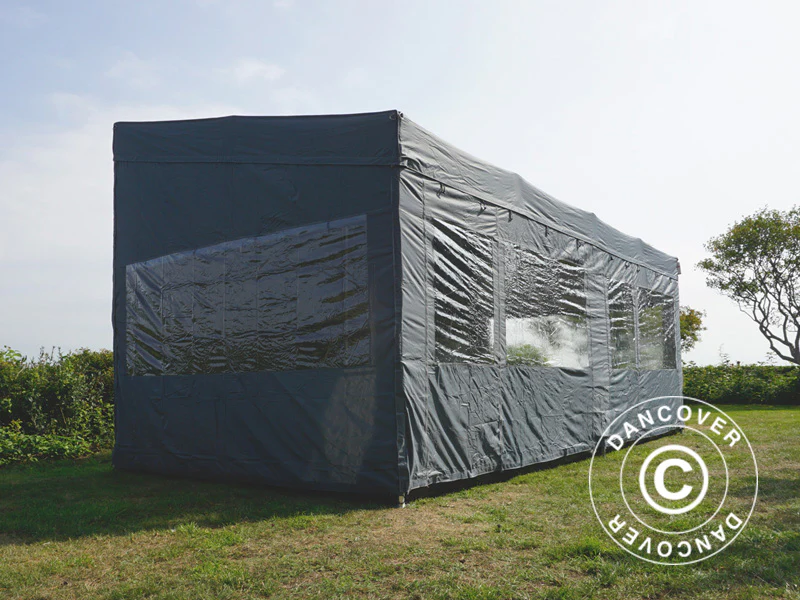 Snabbtält FleXtents PRO Trapezo 3x6m Grå, inkl. 4 sidor - Image 8