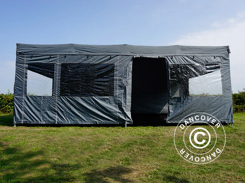 Snabbtält FleXtents PRO Trapezo 3x6m Grå, inkl. 4 sidor - Image 9