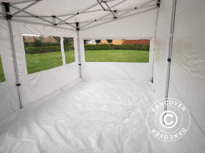 Snabbtält FleXtents PRO Trapezo 3x6m Vit, inkl. 4 sidor - Image 12