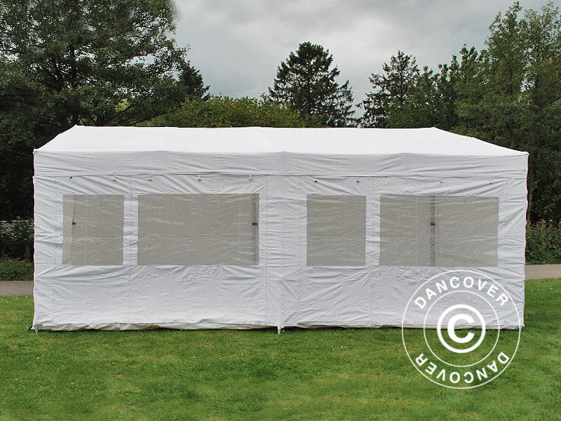 Snabbtält FleXtents PRO Trapezo 3x6m Vit, inkl. 4 sidor - Image 2