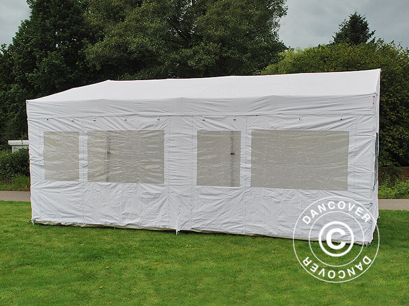 Snabbtält FleXtents PRO Trapezo 3x6m Vit, inkl. 4 sidor - Image 3