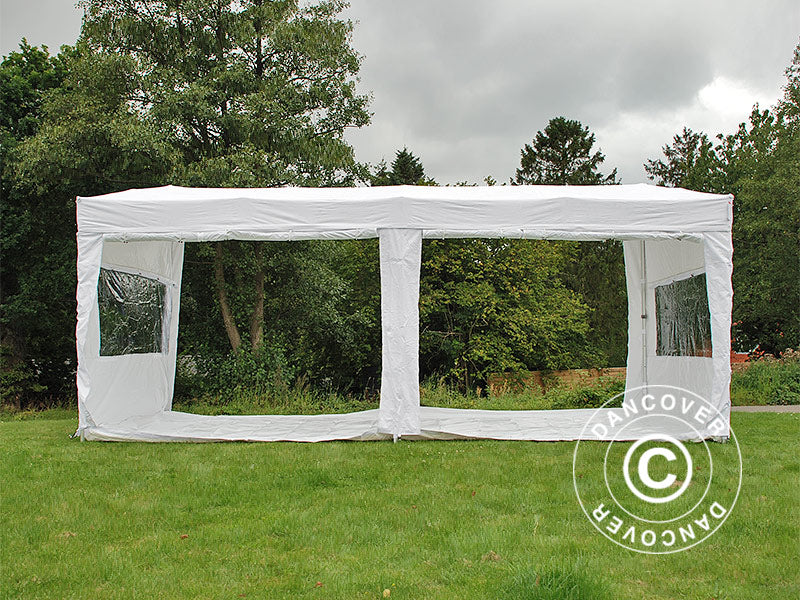 Snabbtält FleXtents PRO Trapezo 3x6m Vit, inkl. 4 sidor - Image 5