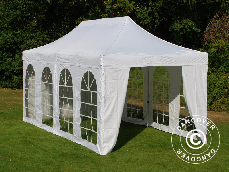 Snabbtält FleXtents PRO Vintage Style 3x6m Vit, inkl. 6 sidor - Image 4