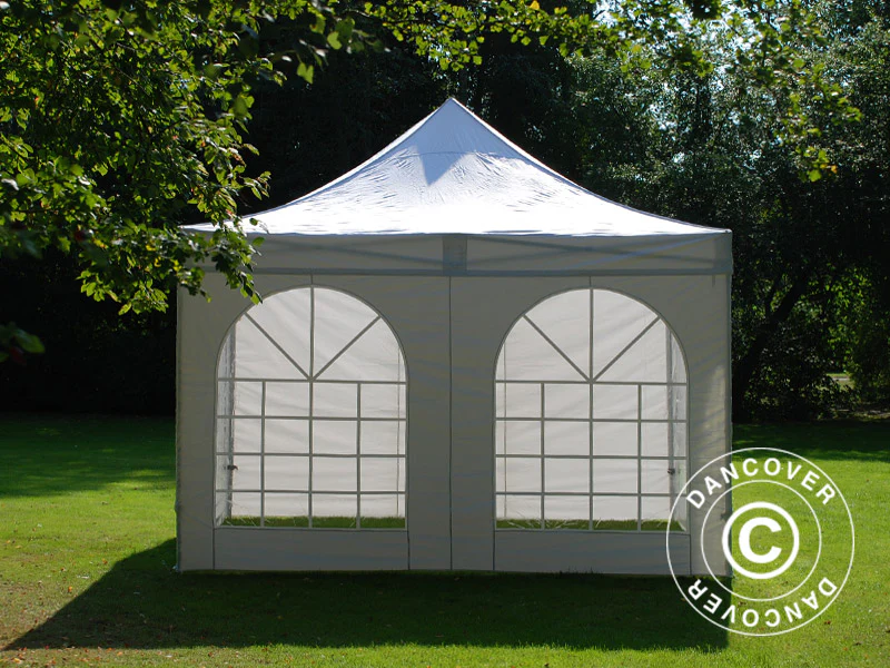 Snabbtält FleXtents PRO Vintage Style 4x4m Vit, inkl. 4 sidor - Image 9