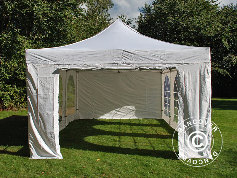 Snabbtält FleXtents PRO Vintage Style 4x6m Vit, inkl. 8 sidor - Image 4
