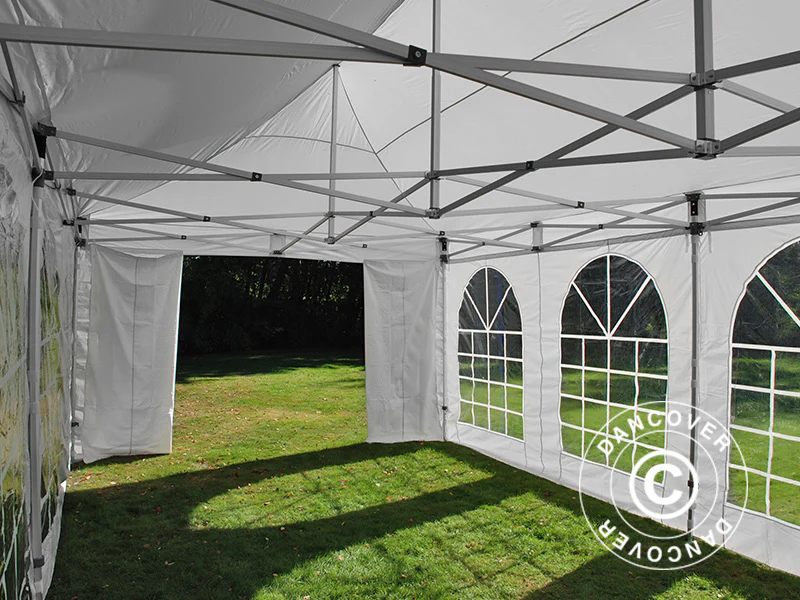 Snabbtält FleXtents PRO Vintage Style 4x8m Vit, inkl. 6 sider - Image 13