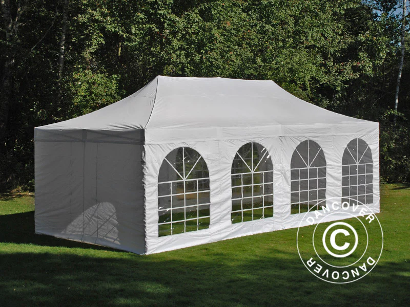 Snabbtält FleXtents PRO Vintage Style 4x8m Vit, inkl. 6 sider - Image 7
