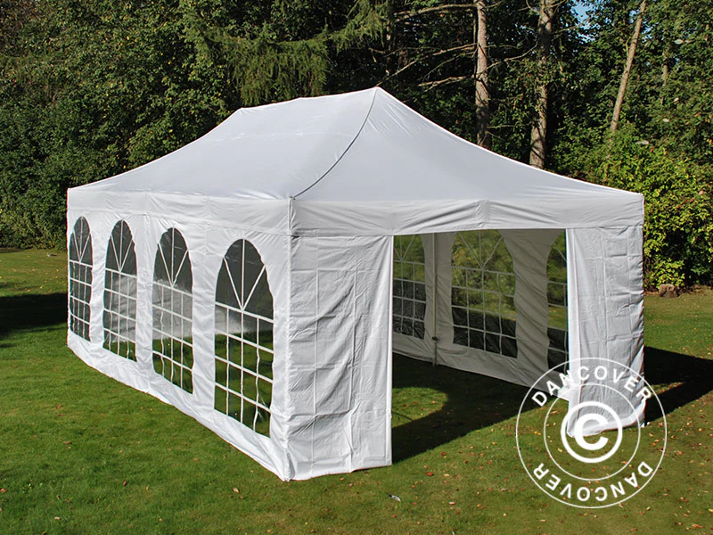 Snabbtält FleXtents PRO Vintage Style 4x8m Vit, inkl. 6 sider - Image 8