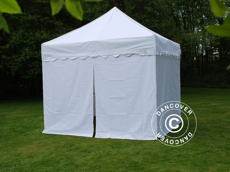 Snabbtält FleXtents PRO "Wave" 3x3m Vit, inkl. 4 sidor - Image 2