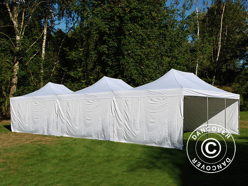 Snabbtält FleXtents® Steel 12x6m Vit, inkl. 8 sidoväggar - Image 3