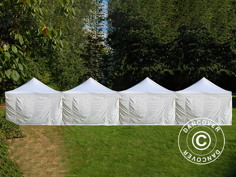 Snabbtält FleXtents® Steel 16x8m Vit, inkl. 10 sidoväggar - Image 3