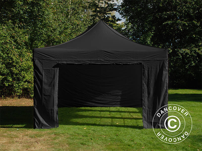 Snabbtält FleXtents Steel 4x6m Svart, inkl. 4 sider - Image 4