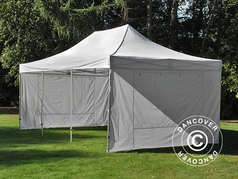 Snabbtält FleXtents Steel 4x6m Vit, inkl. 4 sidor - Image 3