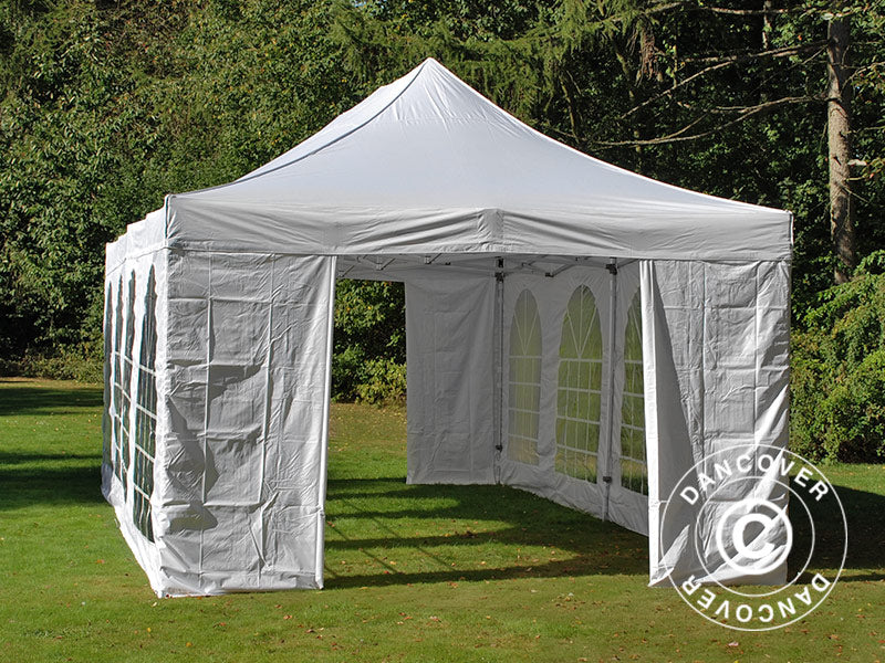 Snabbtält FleXtents Steel 4x8m Vit, inkl. 4 sidor - Image 4
