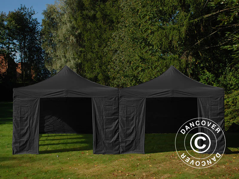 Snabbtält FleXtents Steel 6x6m Svart, inkl. 8 sidoväggar - Image 3