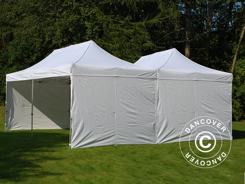 Snabbtält FleXtents Steel 6x6m Vit, inkl. 8 sidoväggar - Image 3