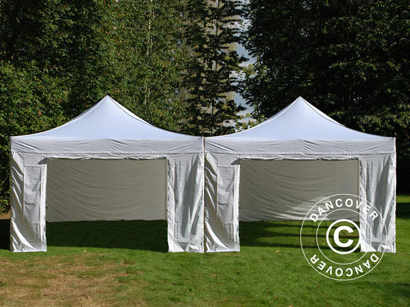 Snabbtält FleXtents Steel 8x6m Vit, inkl. 8 sidoväggar - Image 3