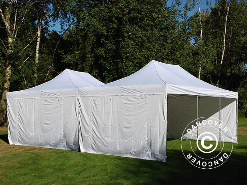 Snabbtält FleXtents Steel 8x6m Vit, inkl. 8 sidoväggar - Image 4