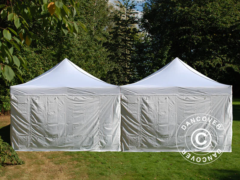 Snabbtält FleXtents Steel 8x6m Vit, inkl. 8 sidoväggar - Image 5