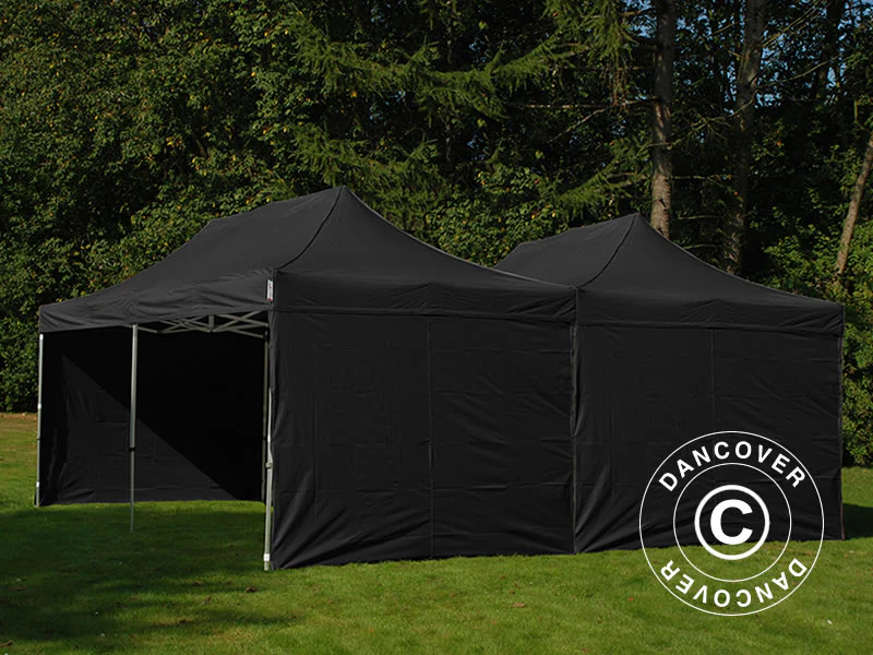 Snabbtält FleXtents Steel 8x8m Svart, inkl. 8 sidoväggar - Image 4