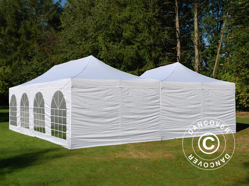 Snabbtält FleXtents Steel 8x8m Vit, inkl. 8 sidoväggar - Image 4