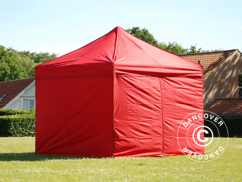 Snabbtält FleXtents Xtreme 50 3x3m Röd, inkl. 4 sidor - Image 3
