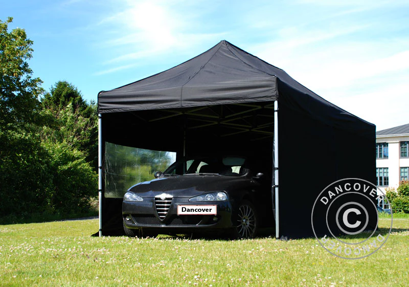Snabbtält FleXtents Xtreme 50 3x6m Svart, Flamhämmande, inkl. 6 sidor - Image 4