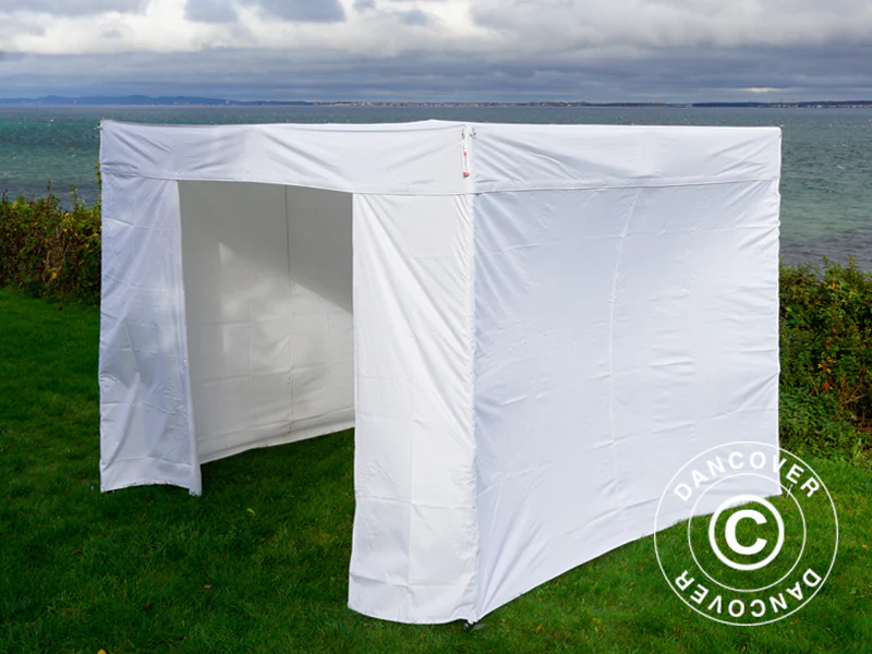 Snabbtält FleXtents® Xtreme 50 Exhibition med sidoväggar, 3x3m, Vit, Flamhämmande - Image 19
