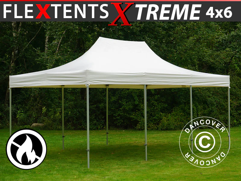 Snabbtält FleXtents Xtreme 50 Heavy Duty 4x6m, Vit