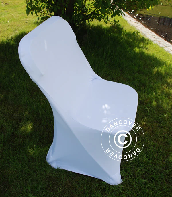 Stolöverdrag med stretch 44x44x80cm, Vit (1 st) - Image 10