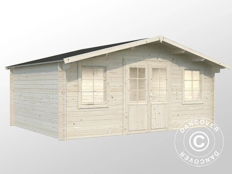 Stuga i trä, 5,04x3,8x2,45m, 17m², Naturlig - Image 2